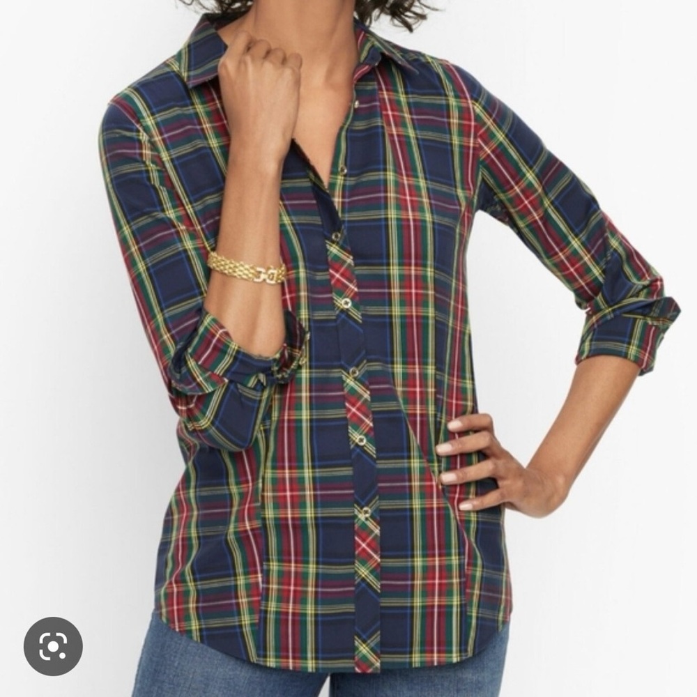 Talbots Multicolor Plaid Shirt| Size 12